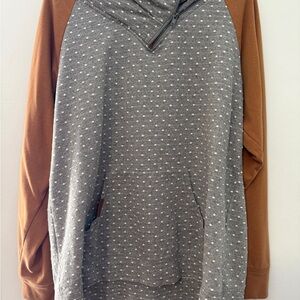Maurices Gray and Brown Men's Hoodie